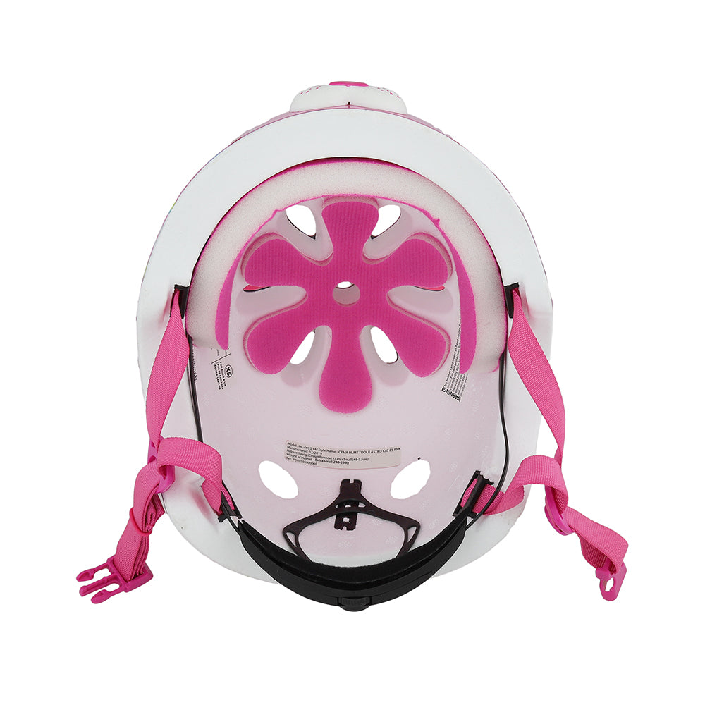 raskullz astro cat child helmet pink interior