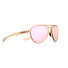 Tifosi Selca Sunglasses Crystal Brown with Pink Mirror Lens
