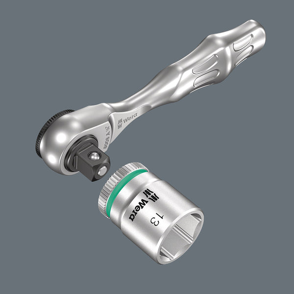 Wera 8008 A Zyklop Mini 3 Ratchet with 1/4" drive