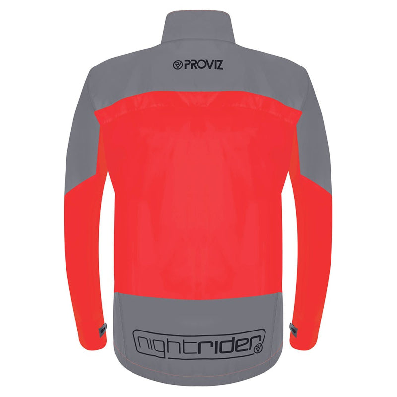 Proviz Nightrider 2.0 Men's Cycling Jacket Red - Rear