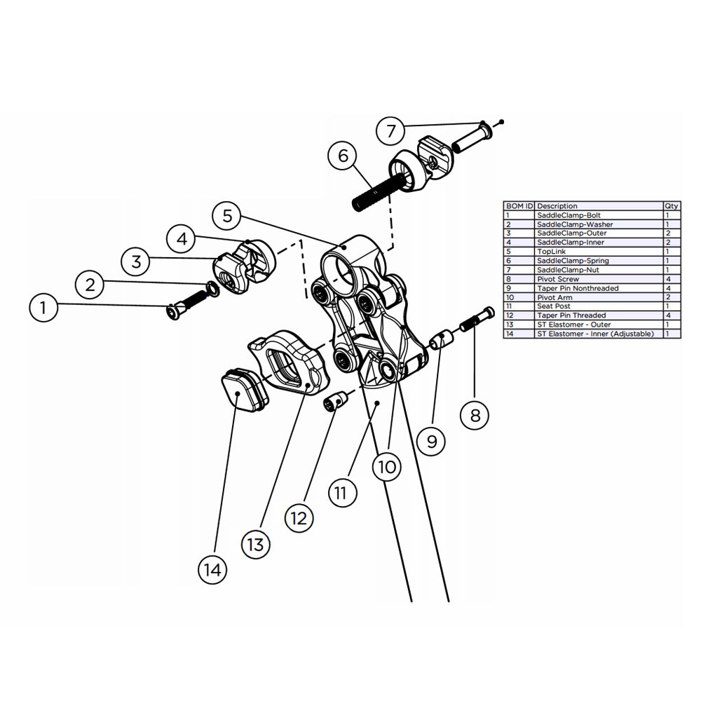 Thudbuster ST G4 Spare Parts Diagram