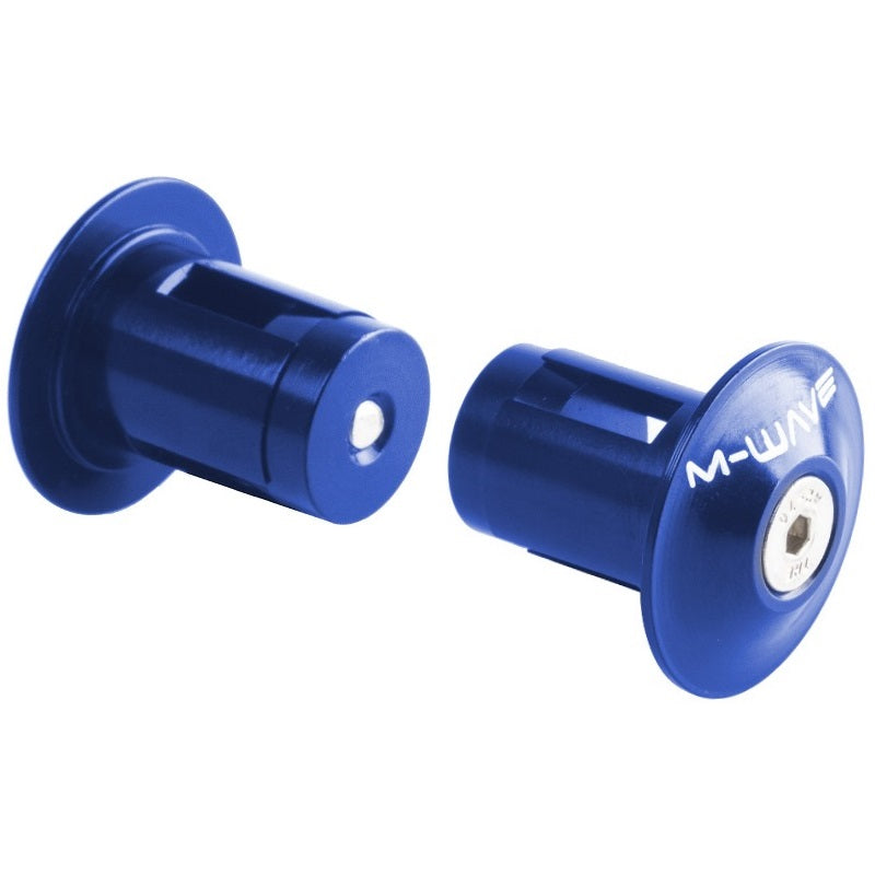 M-Wave Alloy Bar End Plugs Blue