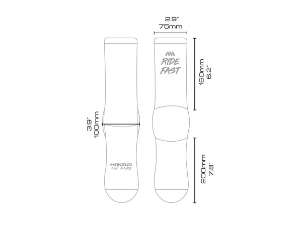 AMS-Socks Ride Fast Socks Size Guide