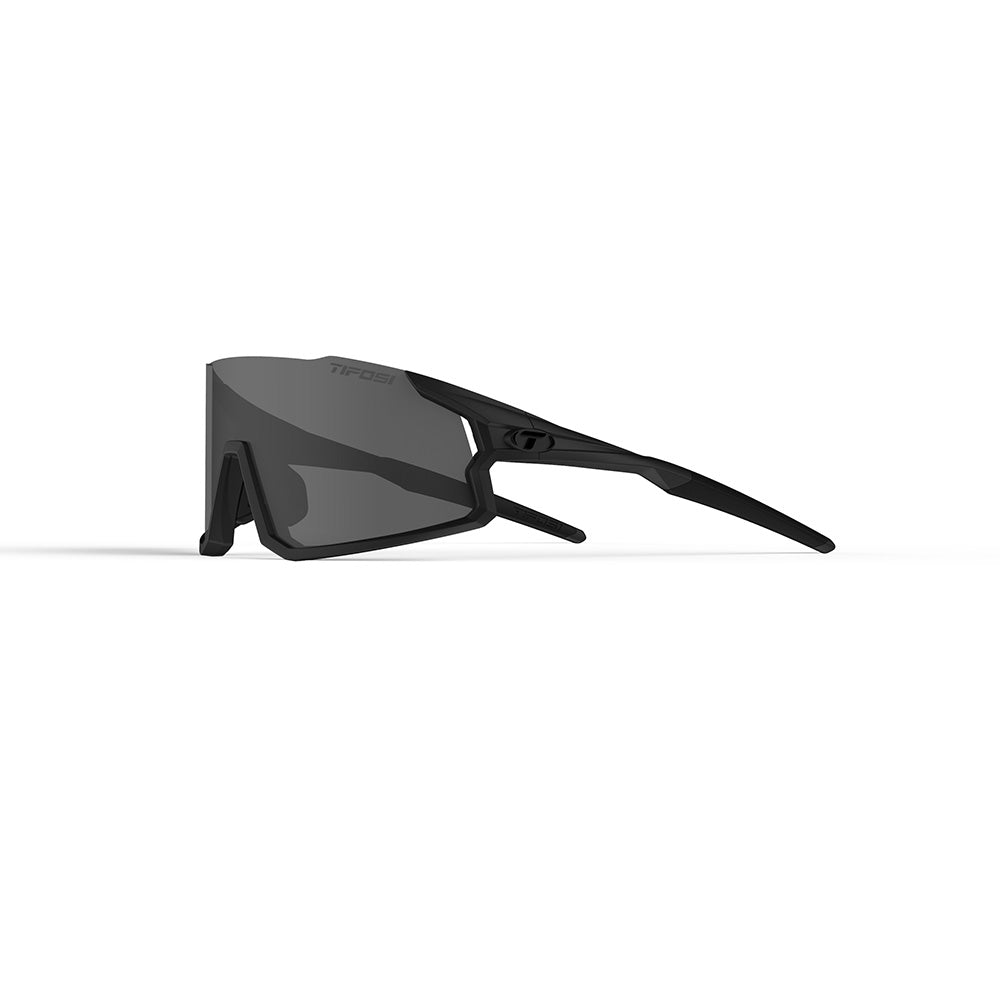 Tifosi Stash Sunglasses BlackOut with Smoke, AC Red and Clear Lens
