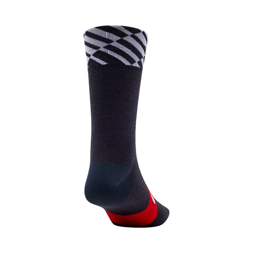 Giro Seasonal Merion Sock - Red / White / Charcoal