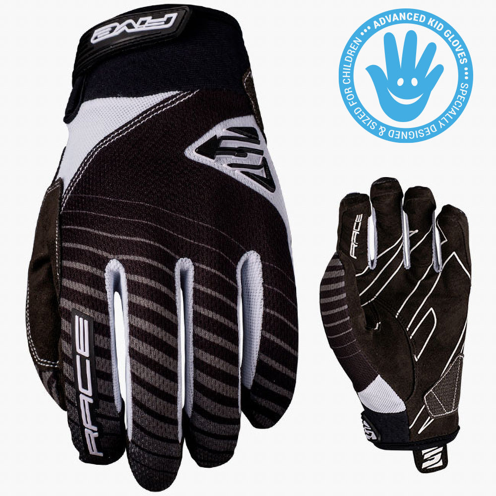 FIVE BMX RACE GLOVES KIDS - black-white