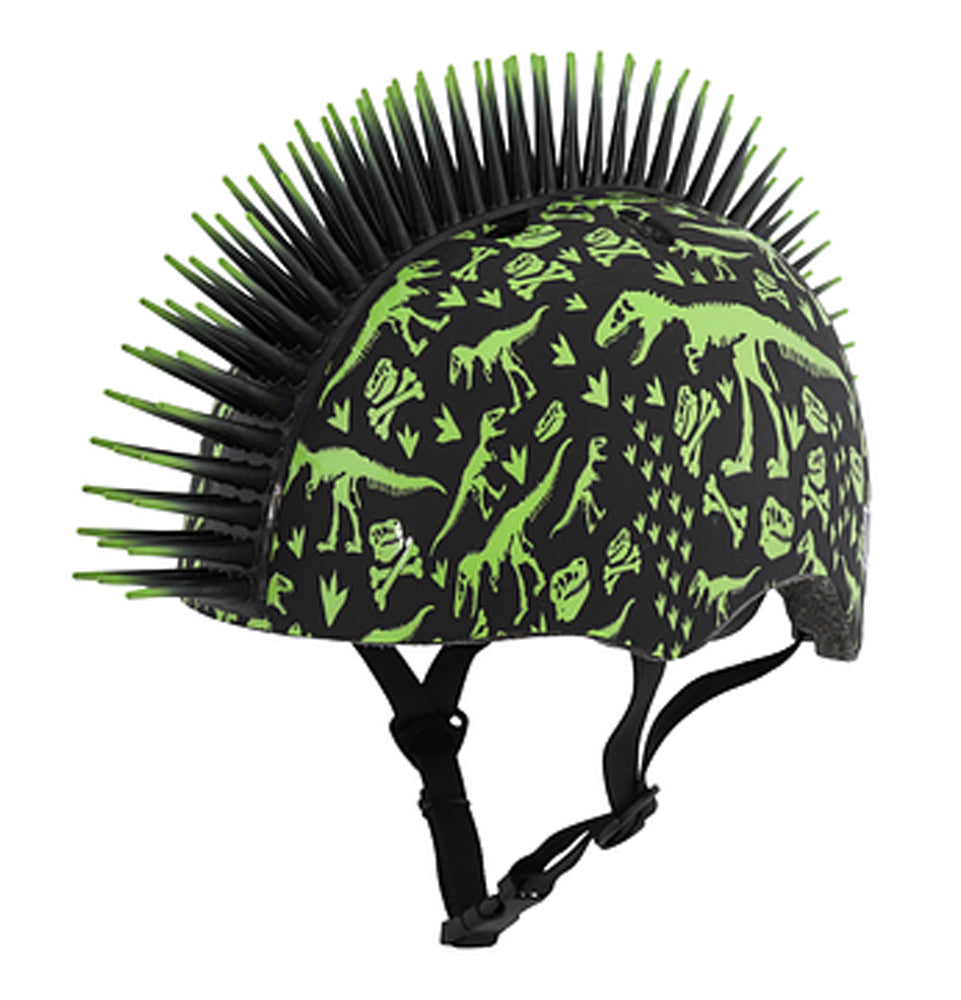 Raskullz Helmet T-Rex Bonez Mohawk Green / Black with Fit System - Toddler 3?5 (48?52 cm) - Single
�