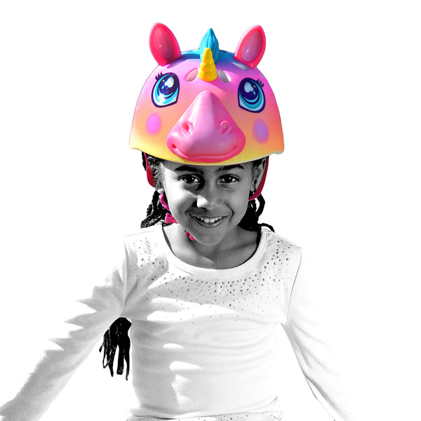 raskullz super rainbow corn child helmet pink