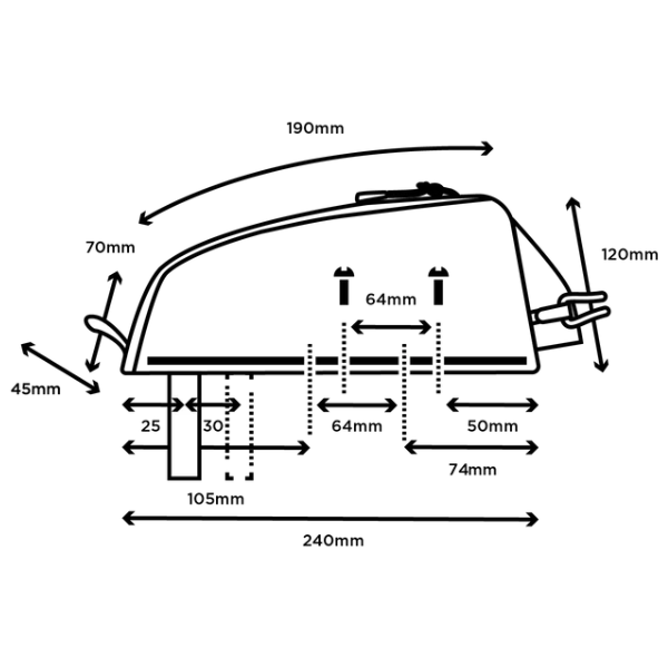 Restrap Race Top Tube Bag Short