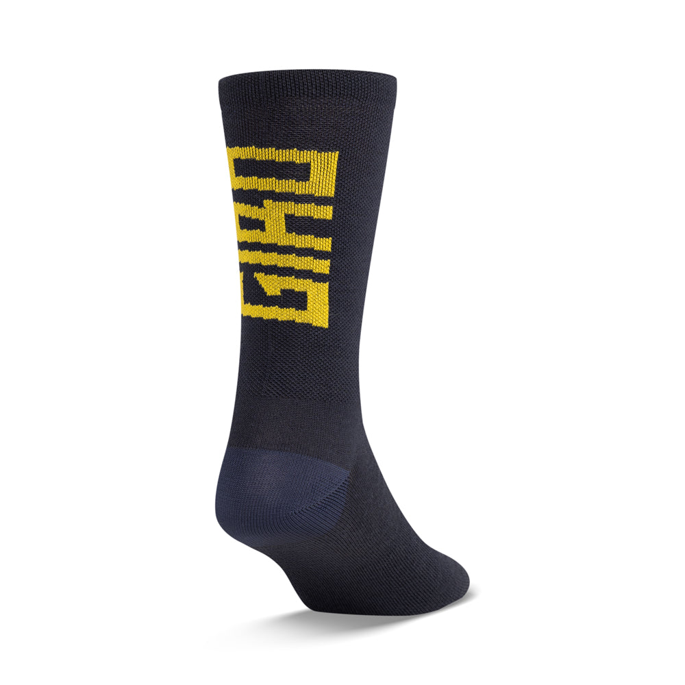 Giro Seasonal Merino Wool Socks - Dark Shark/Spectra Yellow