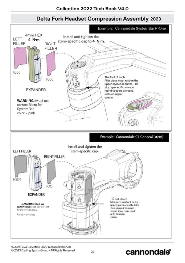 Cannondale Delta Fork Compression Assembly Spares