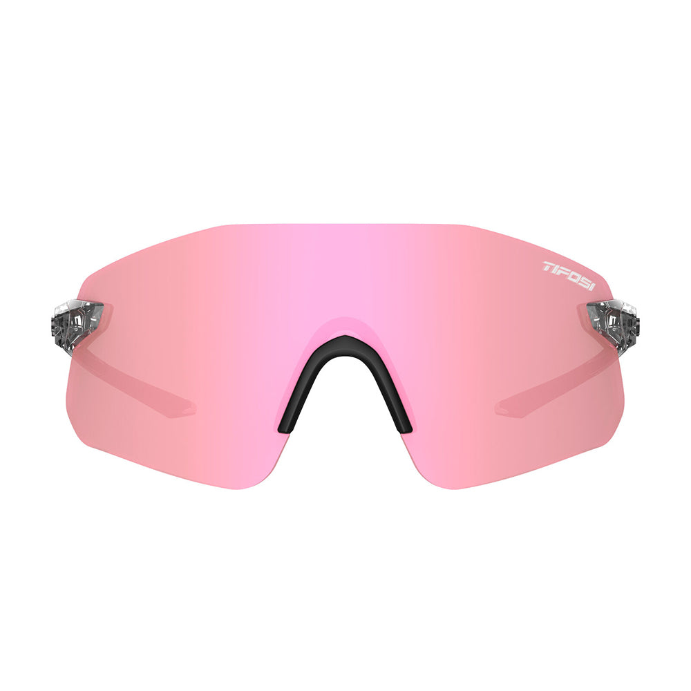 Tifosi Vogel SL Sunglasses Crystal Clear with Pink Mirror Lens
