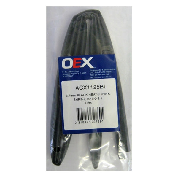 Heat Shrink 6.4mm Black