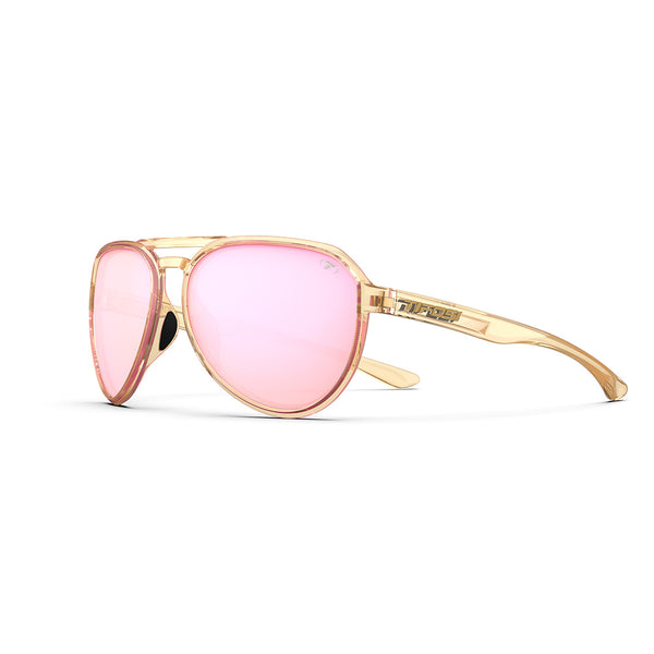 Tifosi Selca Sunglasses Crystal Brown with Pink Mirror Lens
