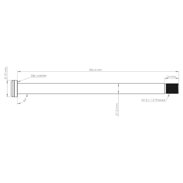 Burgtec Trek 184.5mm Rear Axle - Papanui Cycles