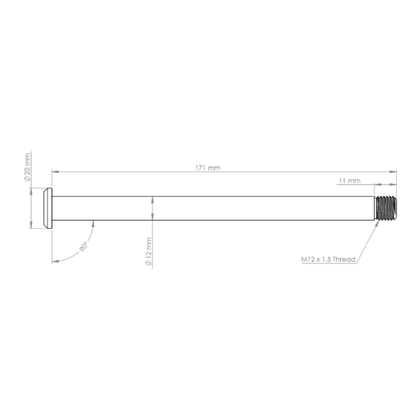 Burgtec Yeti 171mm Rear Axle - Papanui Cycles