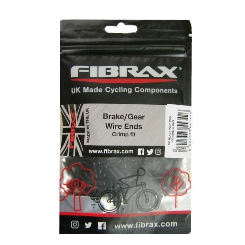 Fibrax Alloy Non-Fray Cable Ends Black - Papanui Cycles