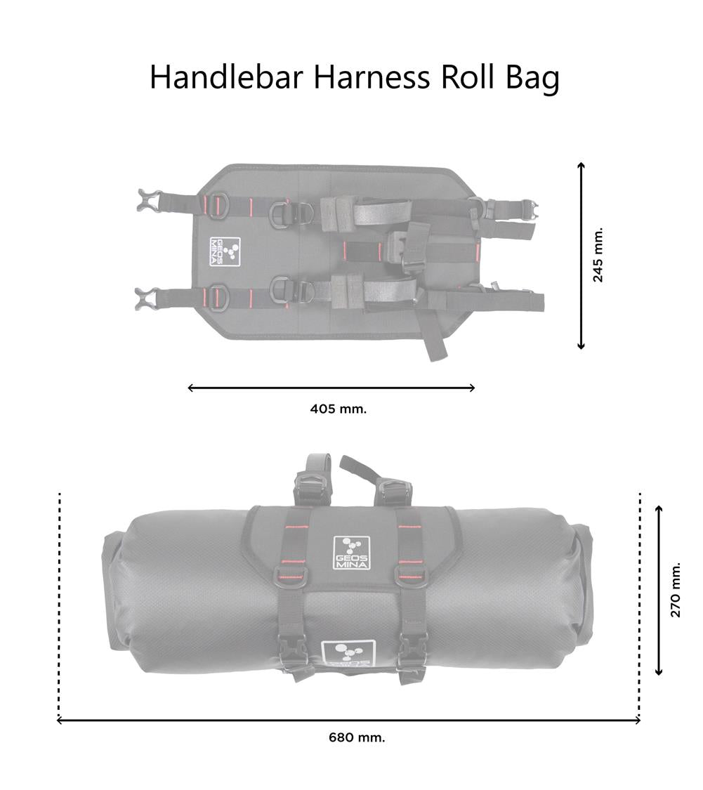 Geosmina Gen2 Handlebar Harness Roll Bag - Papanui Cycles