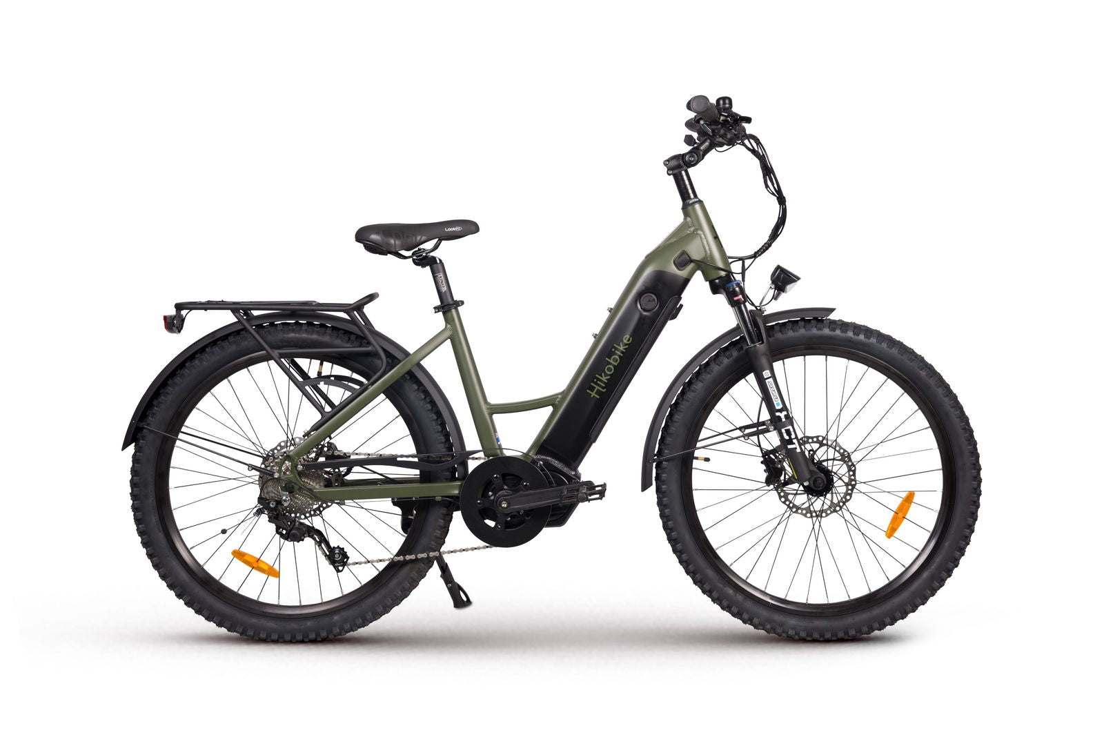 Hiko Vibe Electric Bike 672WH Olive - Papanui Cycles