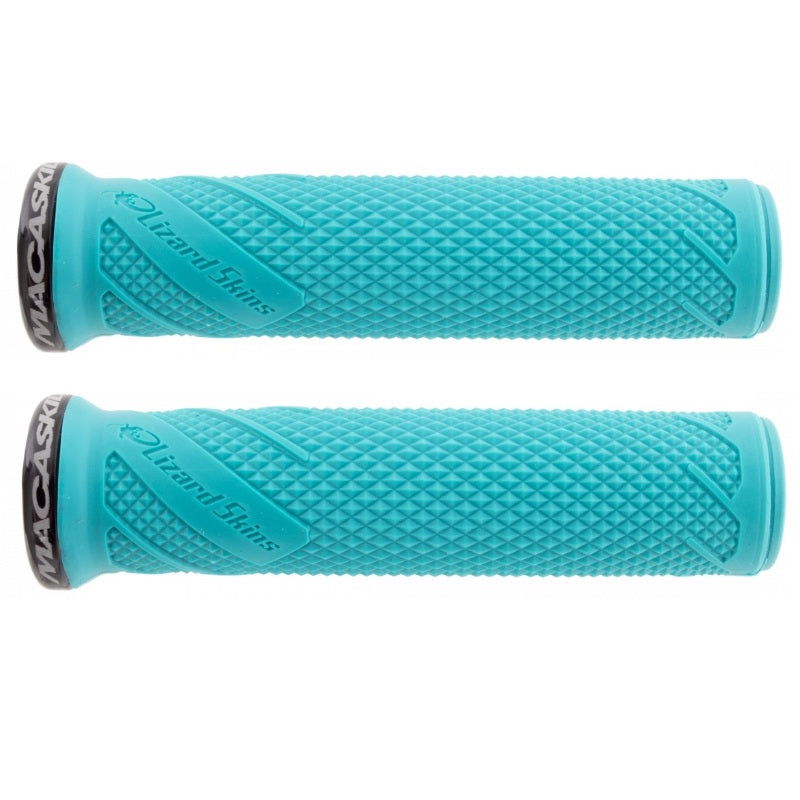 Lizard Skins MacAskill Lock-On Grips Teal - Papanui Cycles