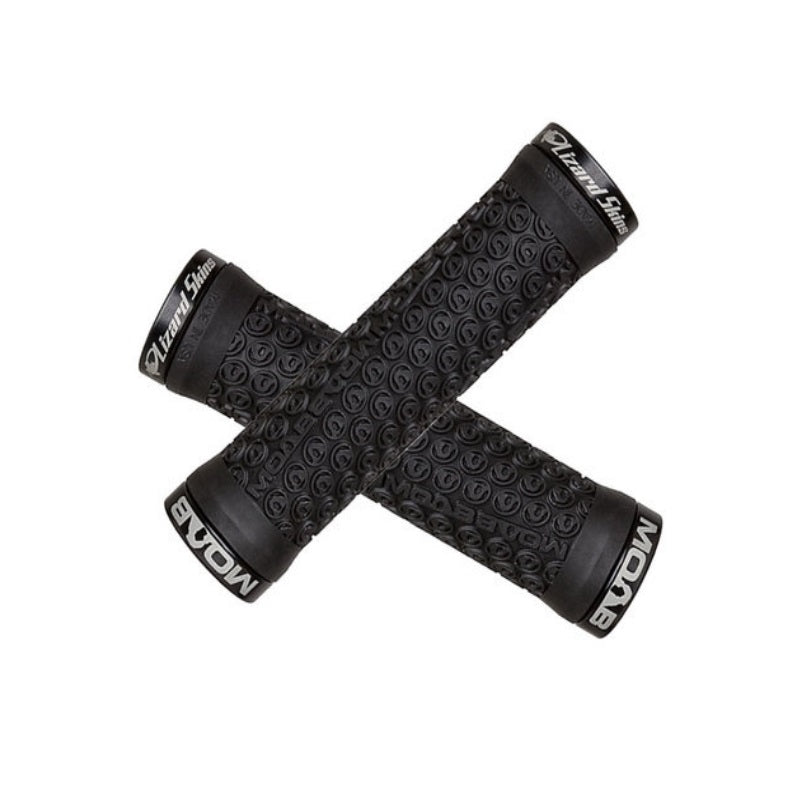 Lizard Skins Moab Lock-On Grips Black - Papanui Cycles