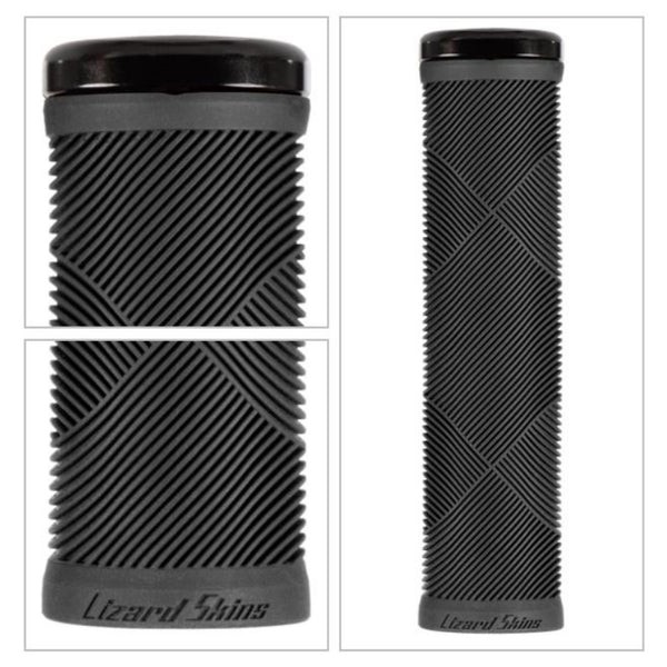 Lizard Skins Strata Lock-On Grips Jet Black - Grip Pattern