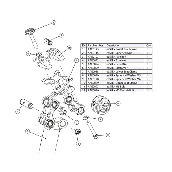 eeSilk 1.0 Spare Parts Diagram