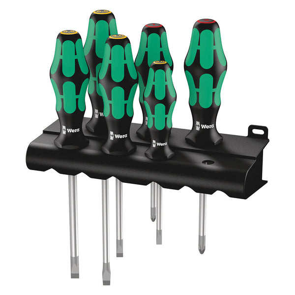 Wera Kraftform Plus Lasertip + Rack & 6 Piece Screwdriver Set