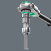 The clamping of the screw is achieved by a flexible locking ball. The holding function is especially helpful in confined, hard-to-reach spaces, where there is no room for a second hand to secure the screw.