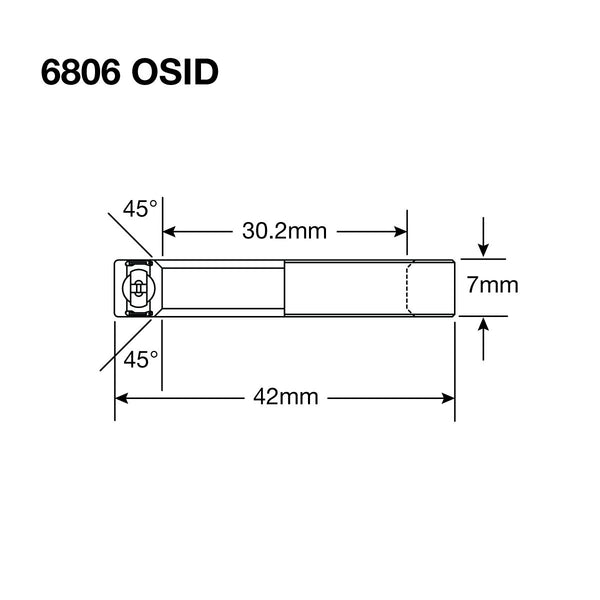 Enduro HS Bearing 1.125" 30.2 x 24 x 7 45° ID