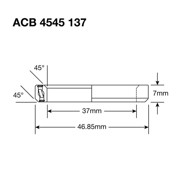 Enduro HS Bearing 1.375" 37 x 46.85 x 7 45x45°