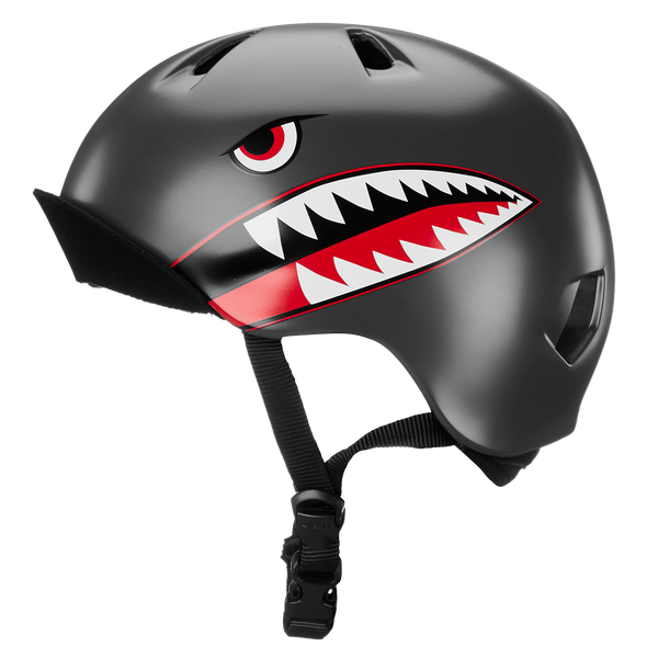 Bern Nino Satin Grey Flying Tiger w/ Flip Visor