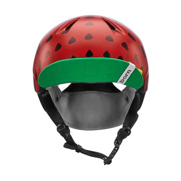 Bern Nina Satin Red Strawberry w/ Flip Visor