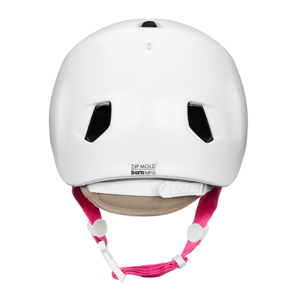 Bern Nina Satin White w/ Flip Visor