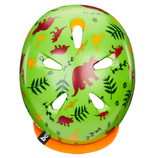 Bern Tigre Satin Green Dino w/ Visor – XXS