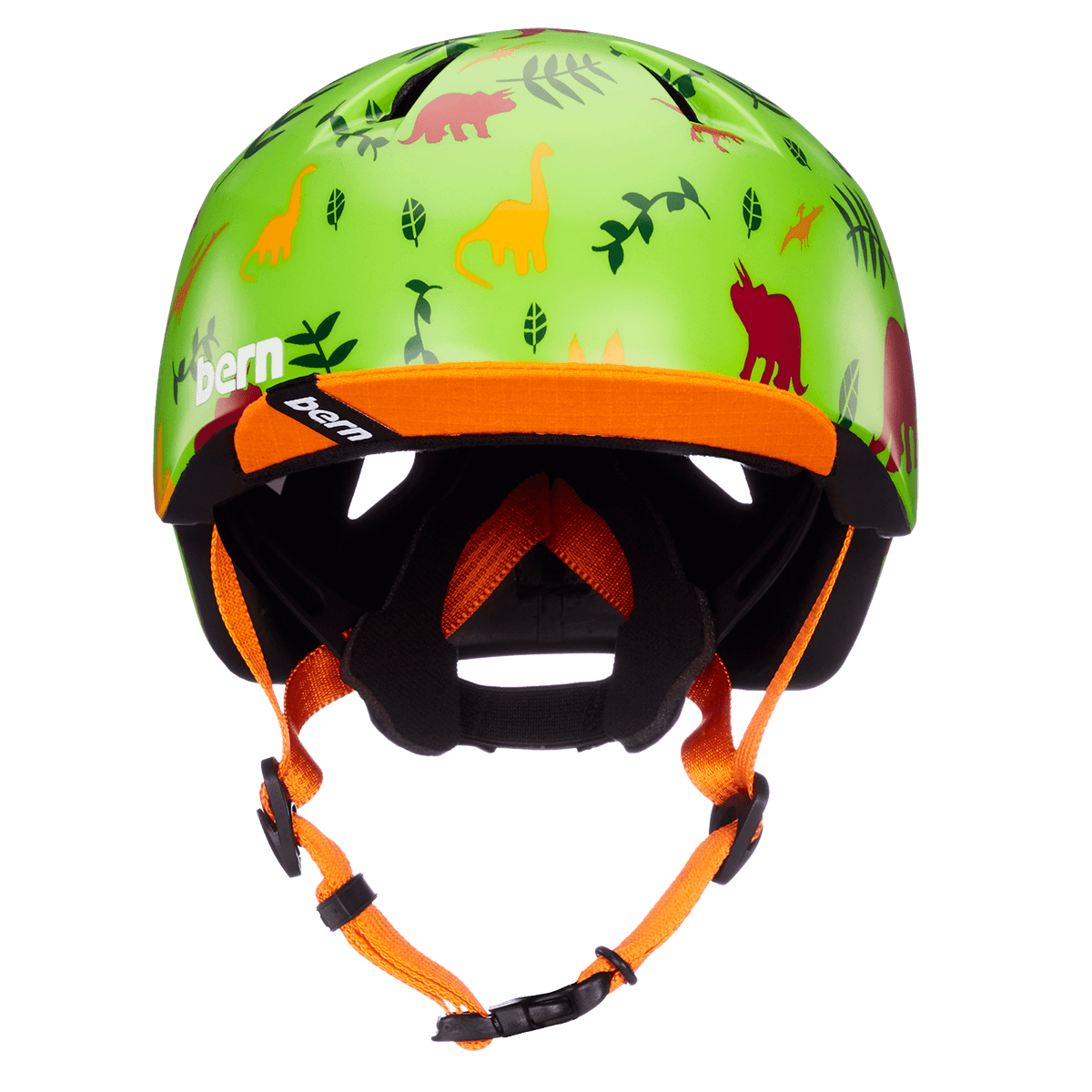 Bern Tigre Satin Green Dino w/ Visor – XXS