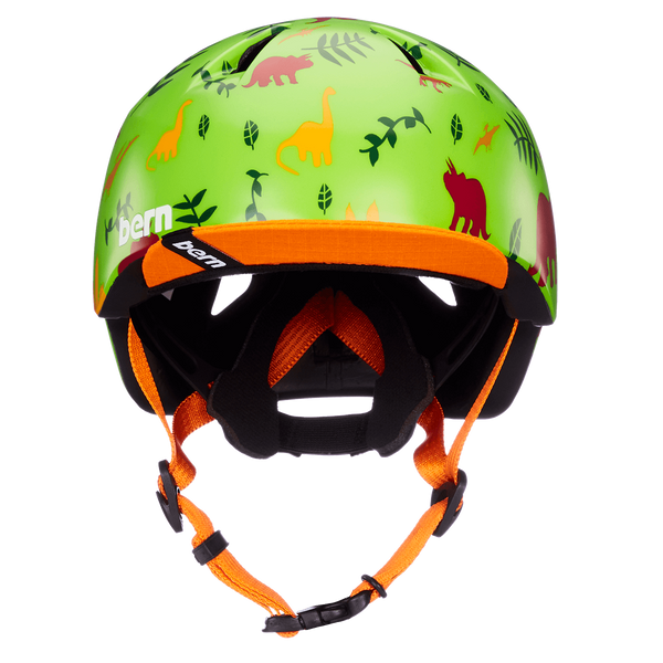 Bern Tigre Satin Green Dino w/ Visor – XXS