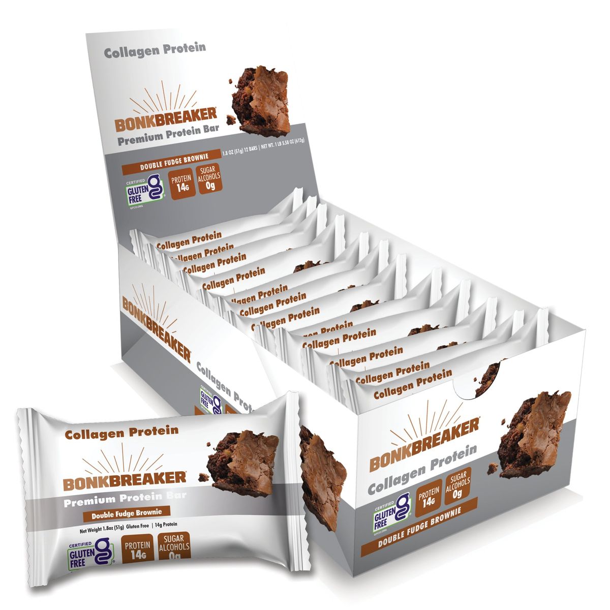 Bonk Breaker Double Fudge Brownie Protein Bars