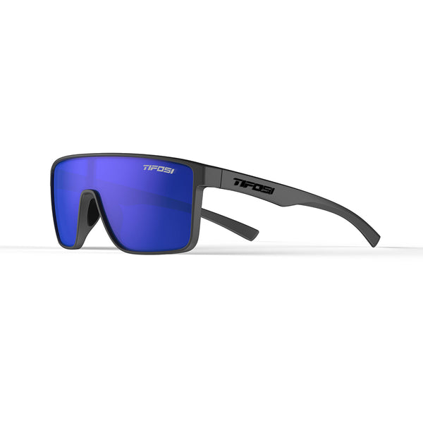 Tifosi Sanctum Sunglasses Matte Gunmetal with Cobalt Blue Mirror Lens