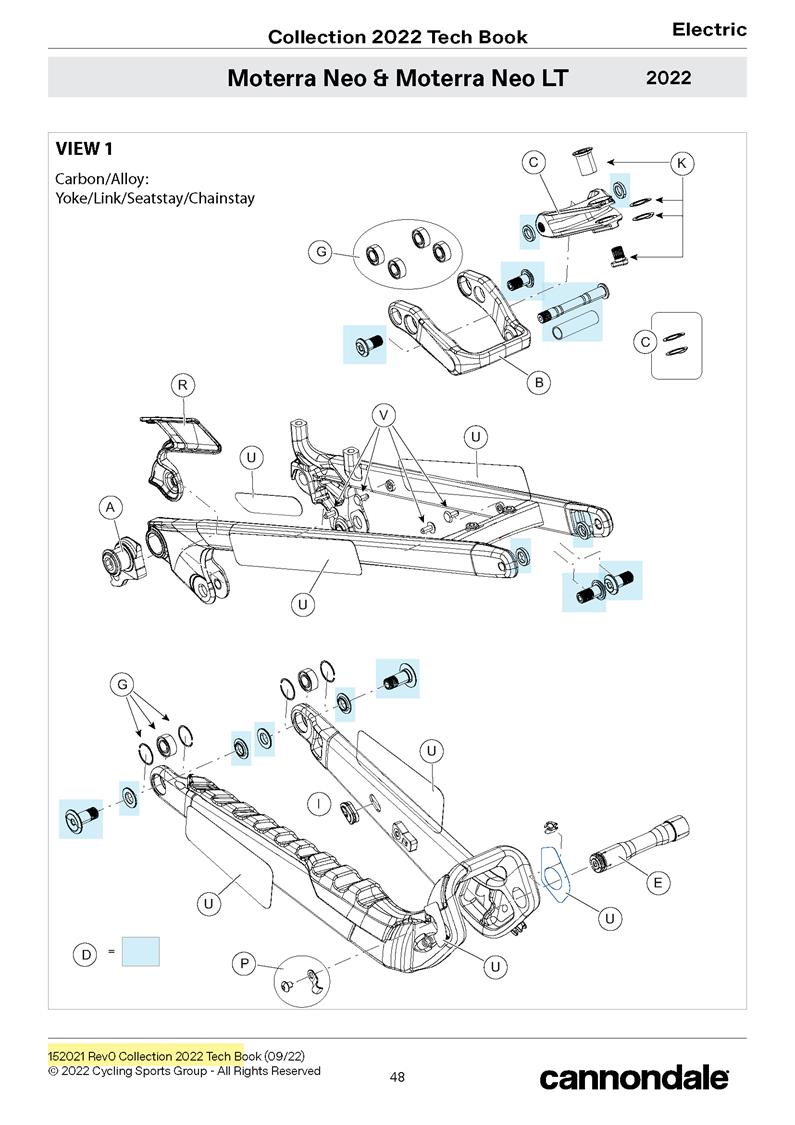 Moterra Neo 2022+ Frame Diagram RT